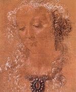 Andrea del Verrocchio Halfte second women head oil painting picture wholesale